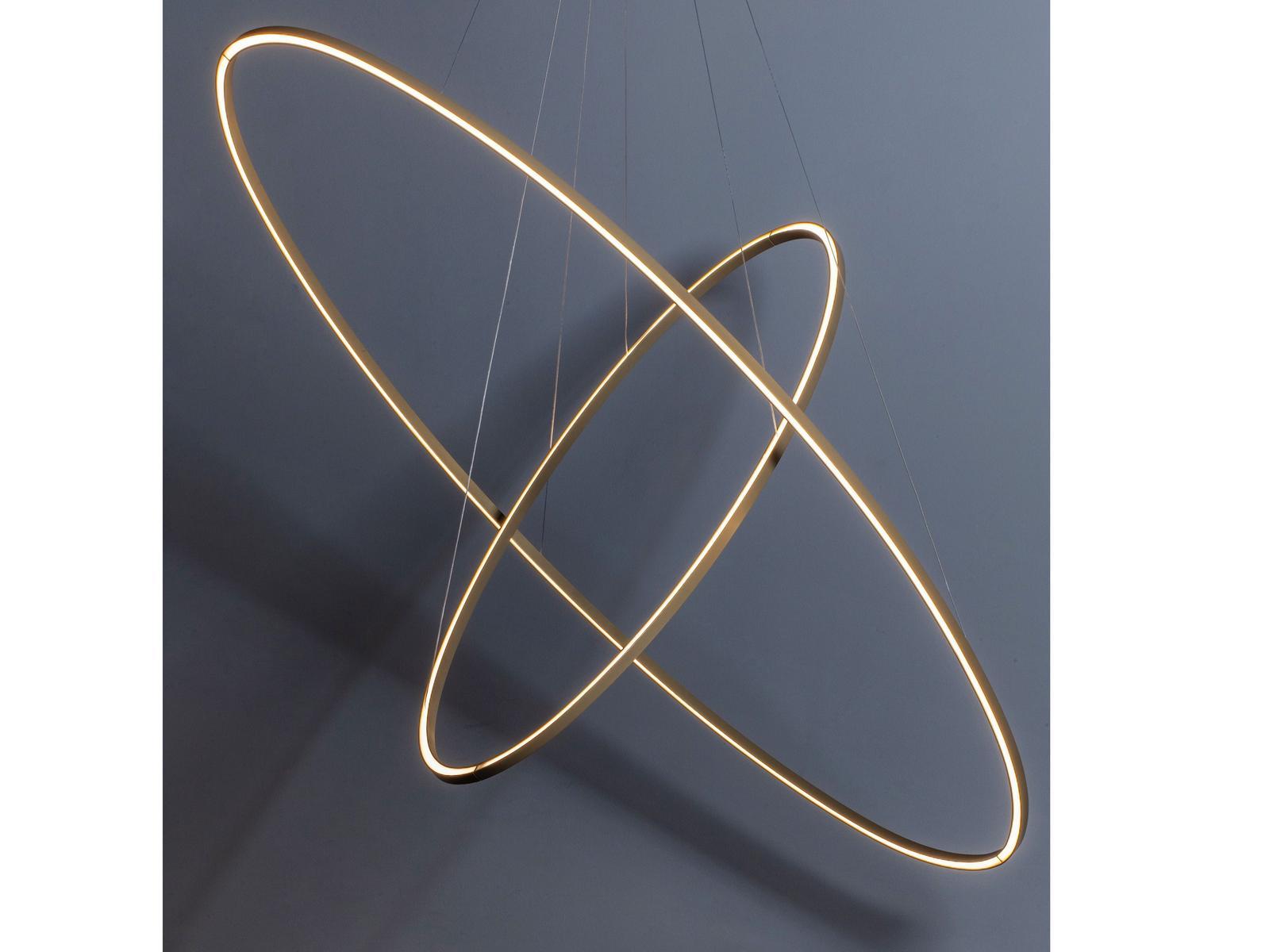 LED extruded aluminium pendant lamp | Ellisse Double Mega by Nemo