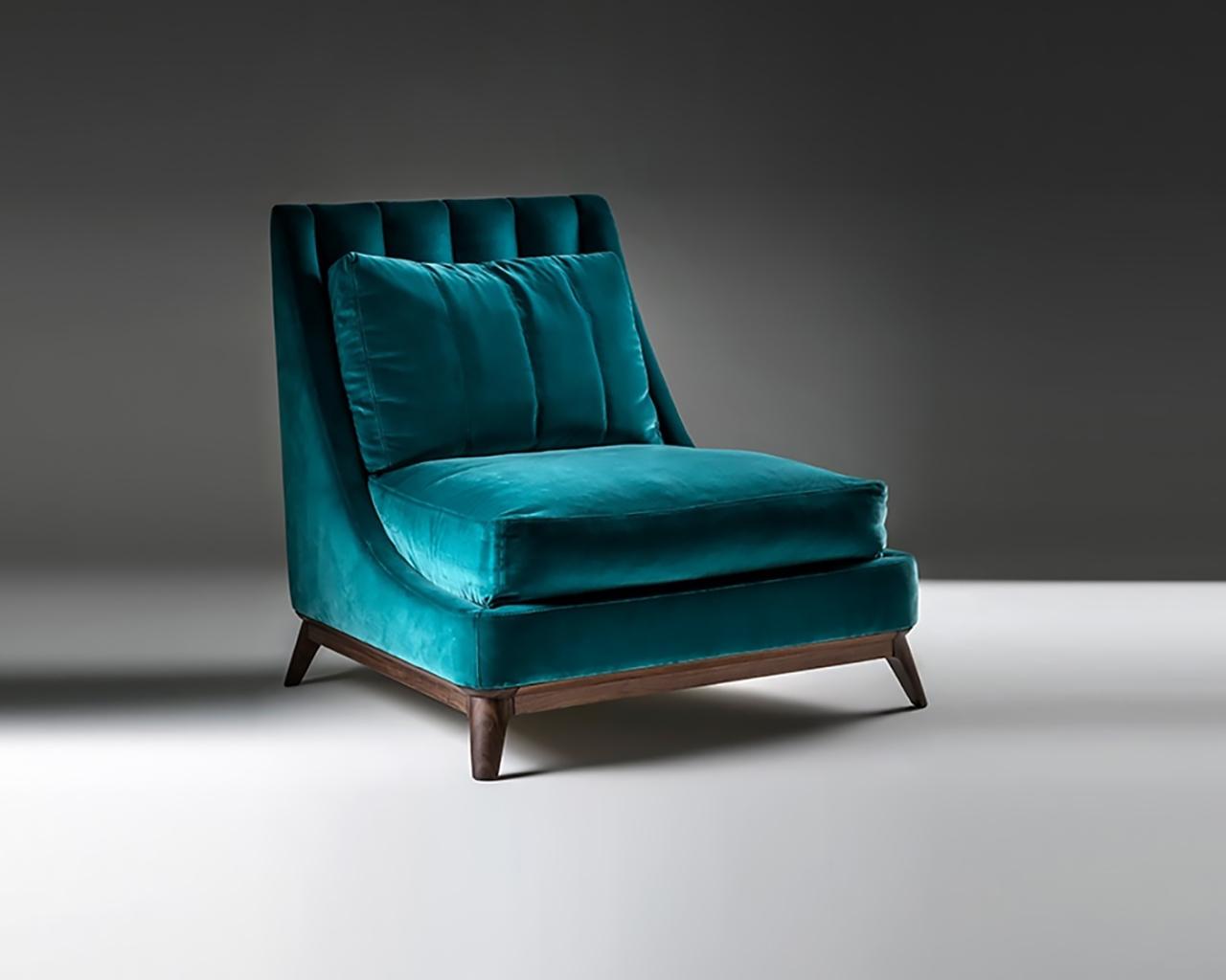 Curved velvet sofa | Galatea by Annibale Colombo