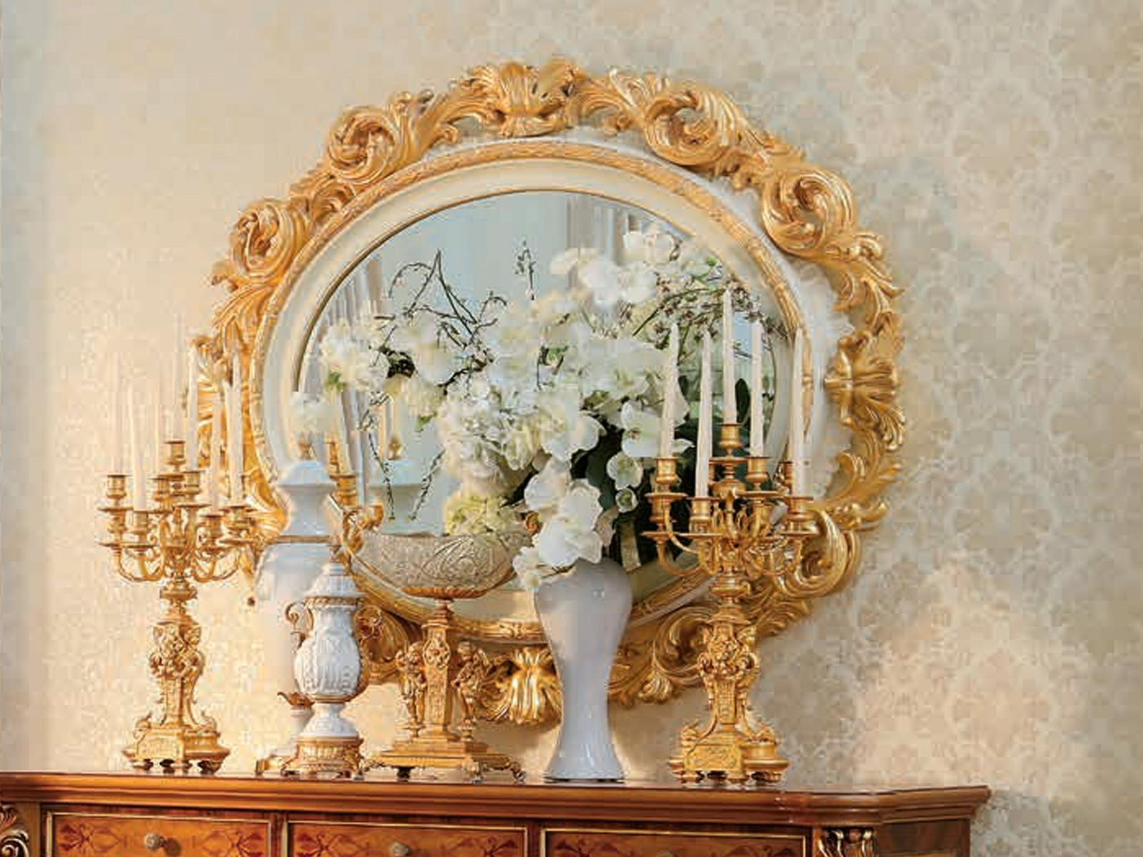 Oval wall-mounted mirror | 14679 by Modenese Gastone