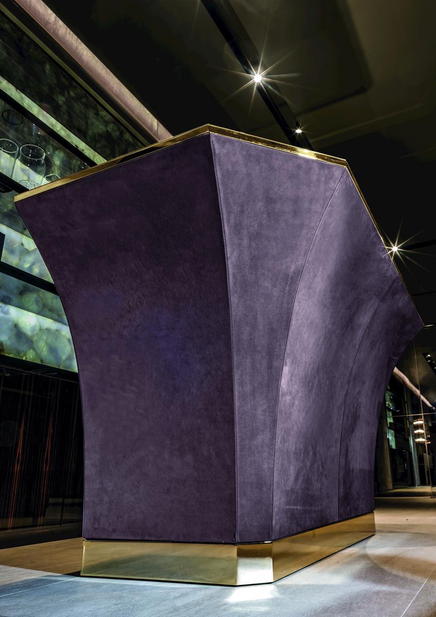 Leather bar cabinet | Grandelon by Longhi