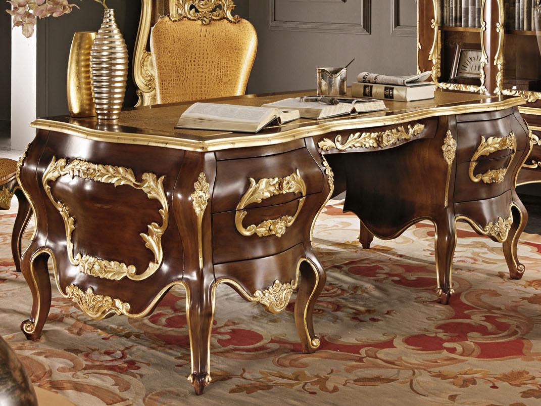 Solid wood writing desk with drawers | 11302 by Modenese Gastone