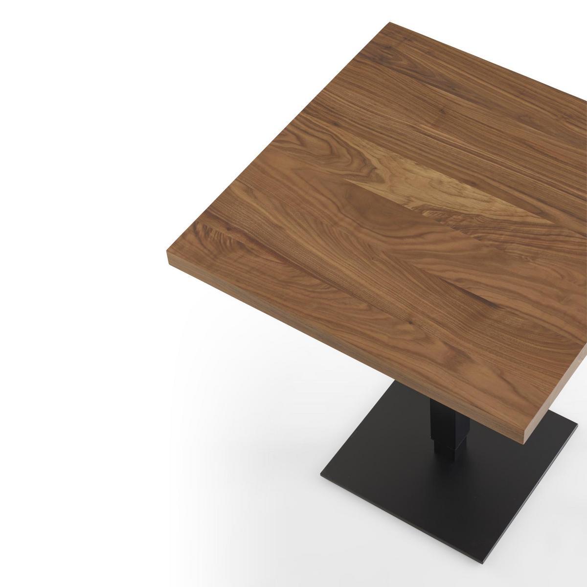 Square steel and wood table | Cumulo by Ligne Roset