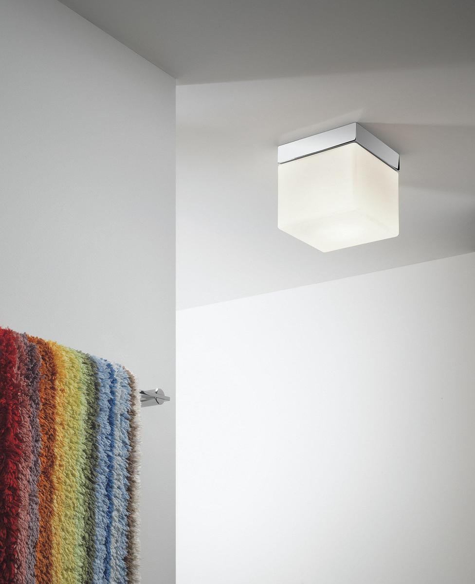 Glass and steel ceiling light with dimmer | Sabina Square by Astro lighting