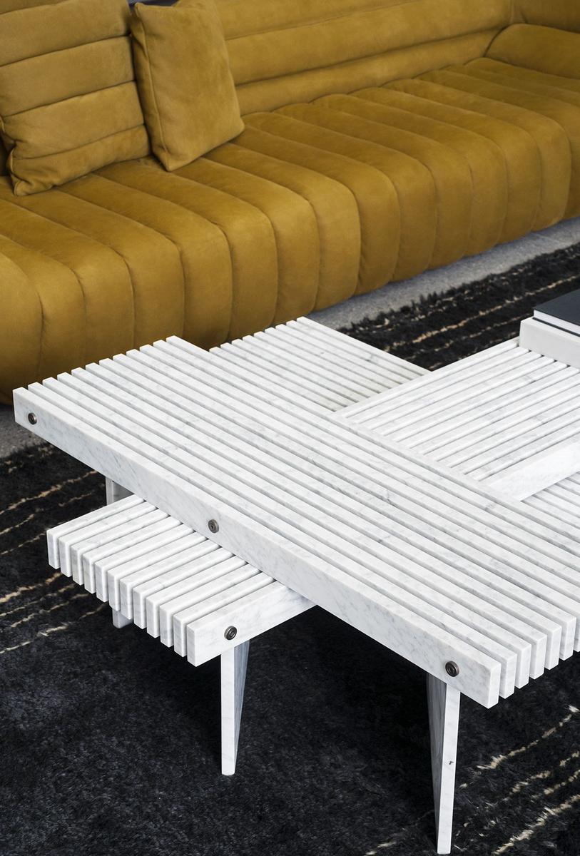 Rectangular marble coffee table | Rail by Baxter