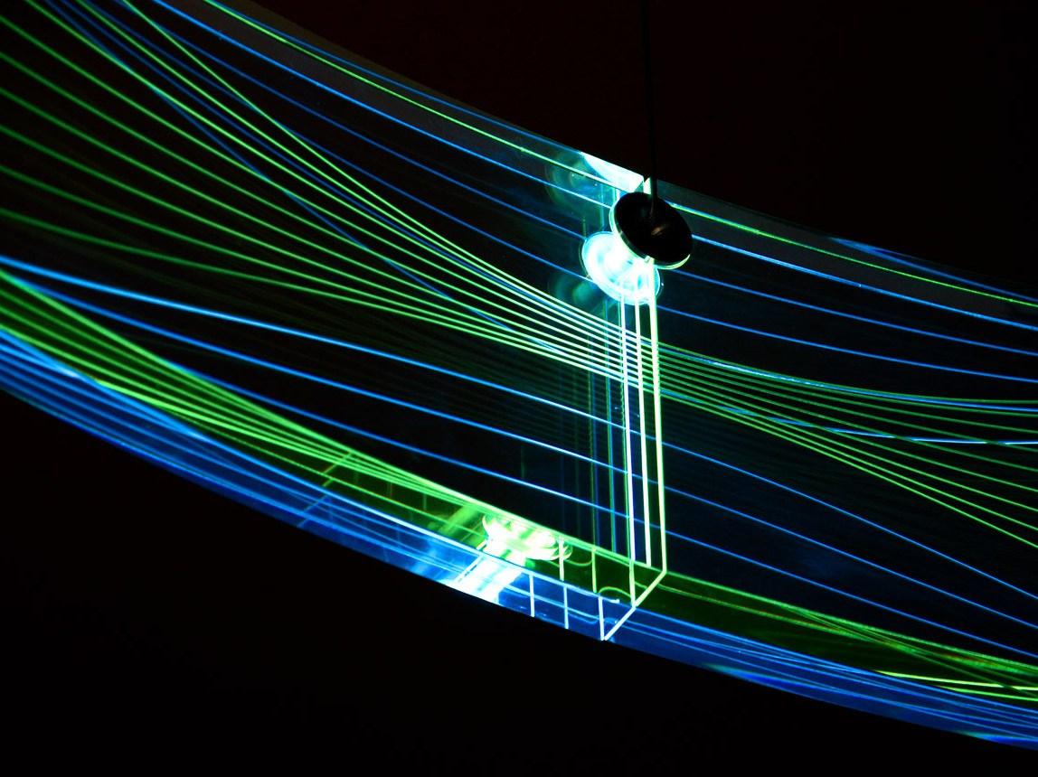 LED RGB acrylic glass pendant lamp | Cern by Sattler