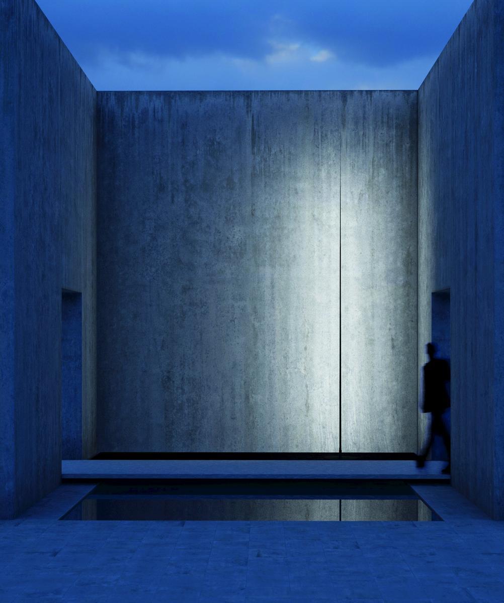 LED glass-fibre and metal floor lamp | Origine Outdoor by Davide Groppi