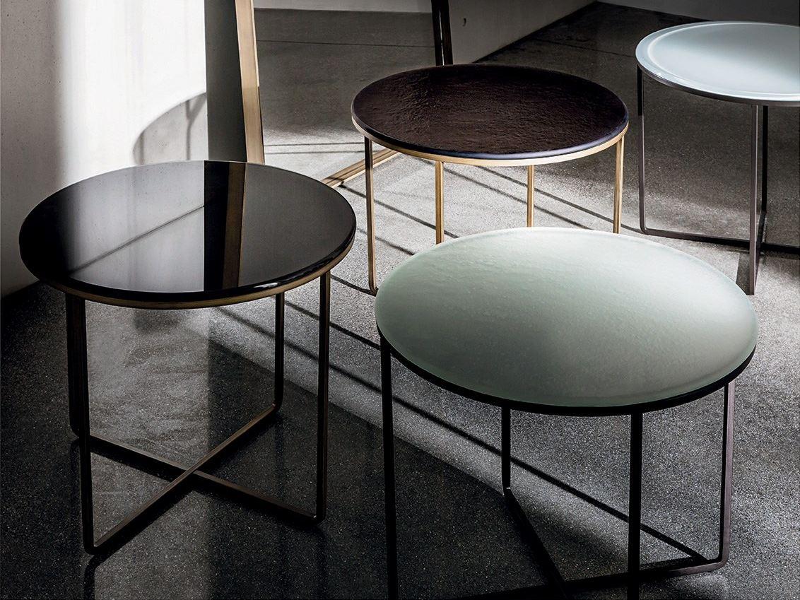 Round glass coffee table | Piktor by Sovet