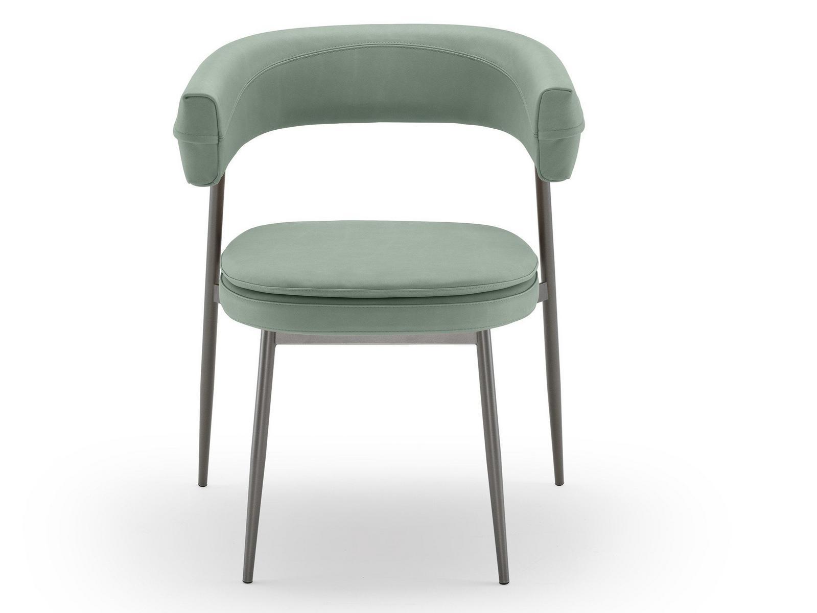 Upholstered fabric chair with armrests | Nena by Zanotta