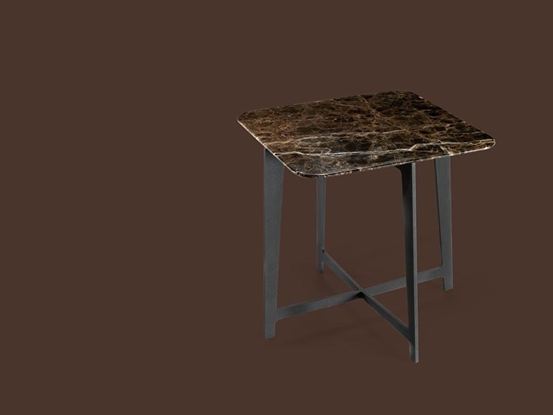 Square marble coffee table for living room | B Series by Borzalino