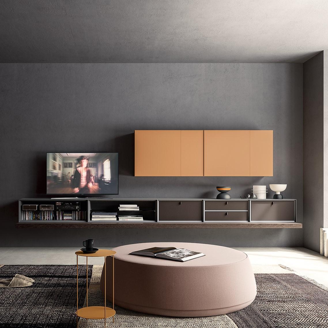 Modular lacquered storage wall | Day Collection by ALF Dafre