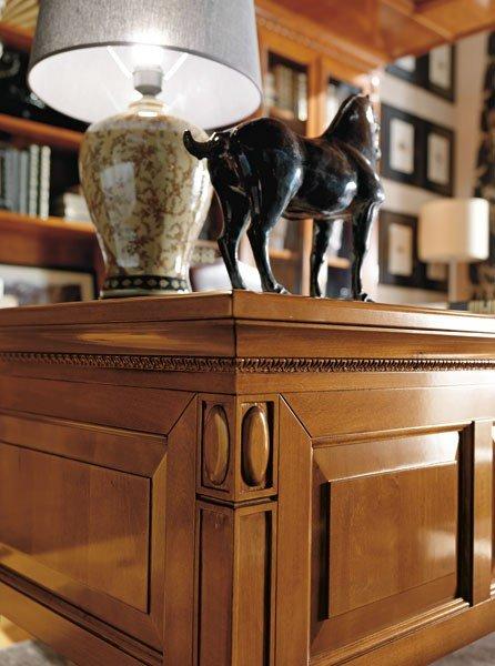 Wall-mounted custom cherry wood bookcase | Torino by Martini interiors