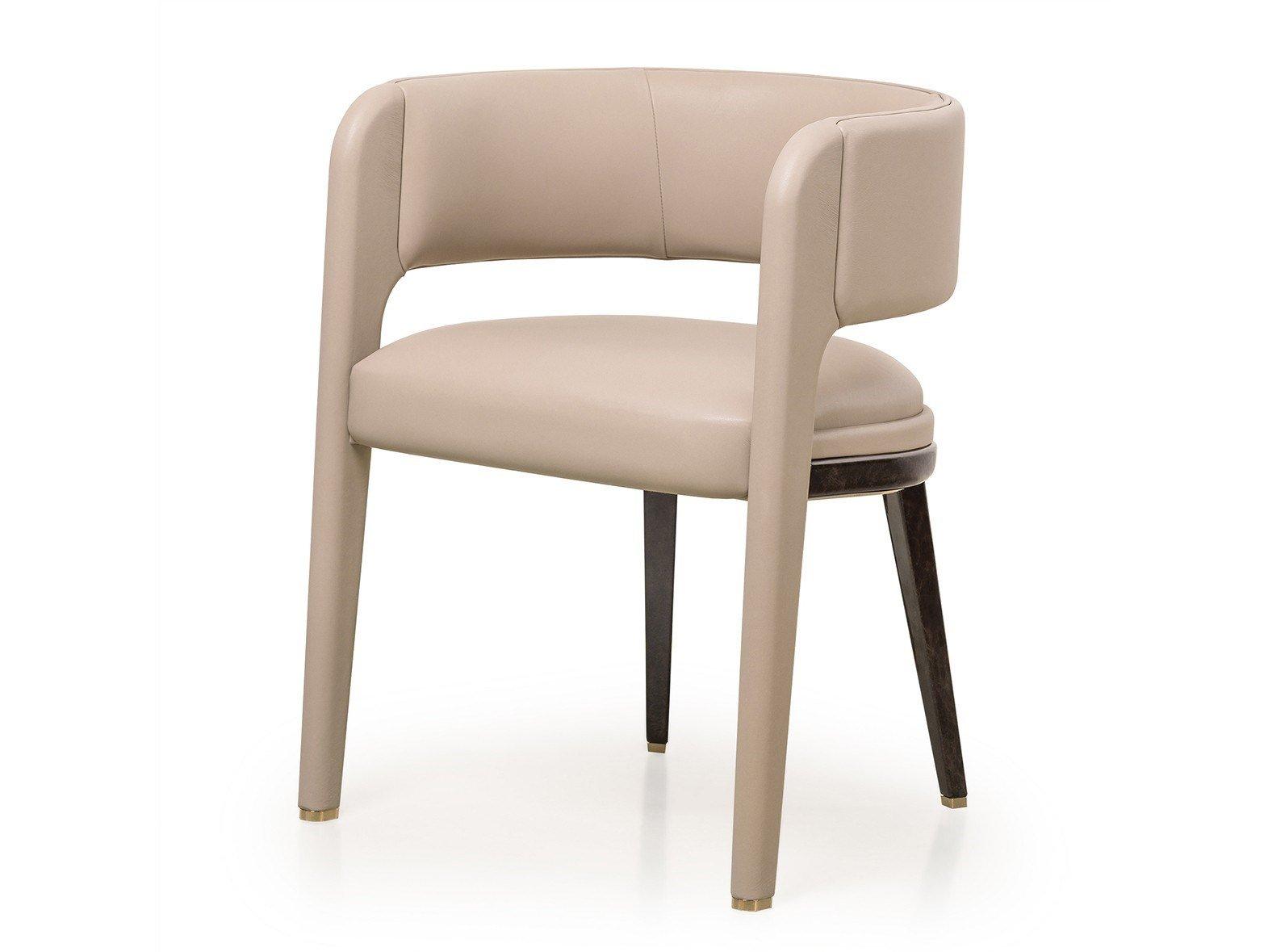 Leather easy chair with armrests | Eclipse by Turri