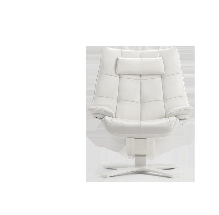 Recliner leather armchair with headrest | Re-vive Quilted by Natuzzi Italia