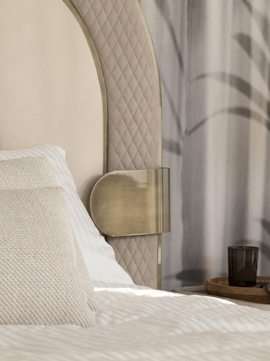 Upholstered double bed with integrated lighting | Eden by Capital Collection