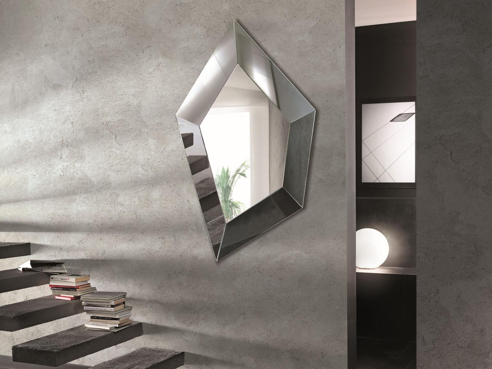 Wall-mounted mirror | City Life by Riflessi