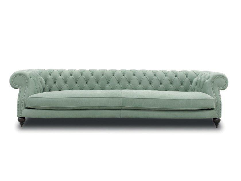 Tufted leather sofa | Diana Chester by Baxter