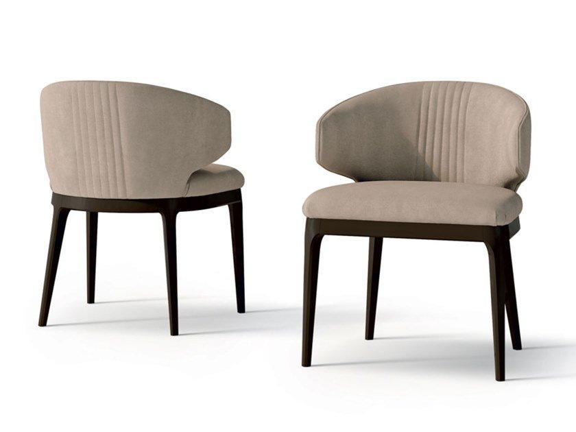 Upholstered nabuk chair | 7310 by Carpanese home