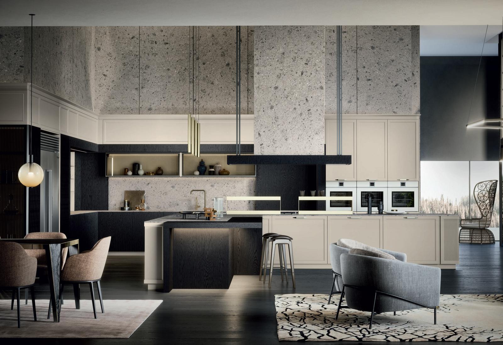 Stone kitchen with handles FM bottega d'Arte Celine