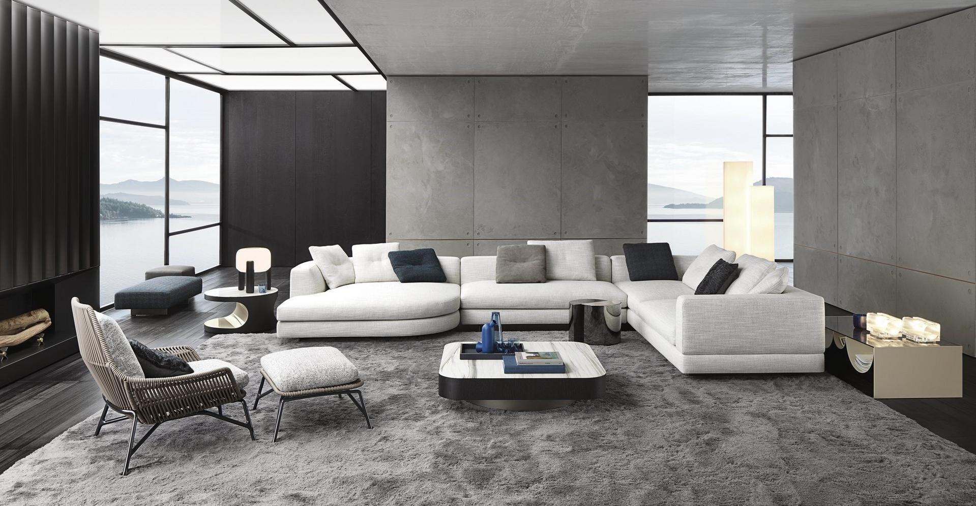 Sectional sofa | Alexander by Minotti