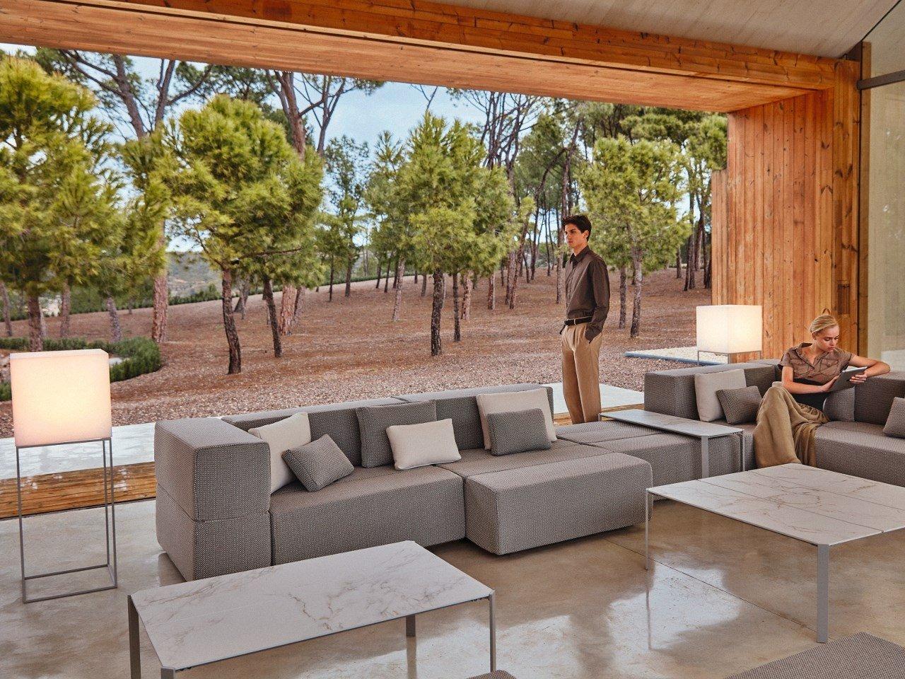 Sectional fabric garden sofa | Tablet by Vondom