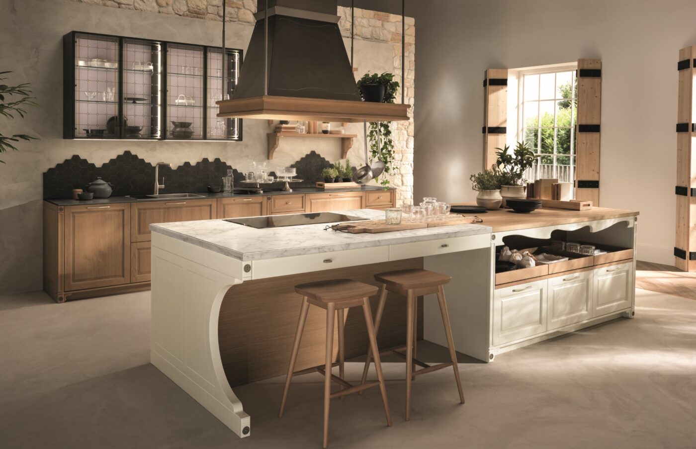 Wood kitchen with handles Aster Cucine Portrait