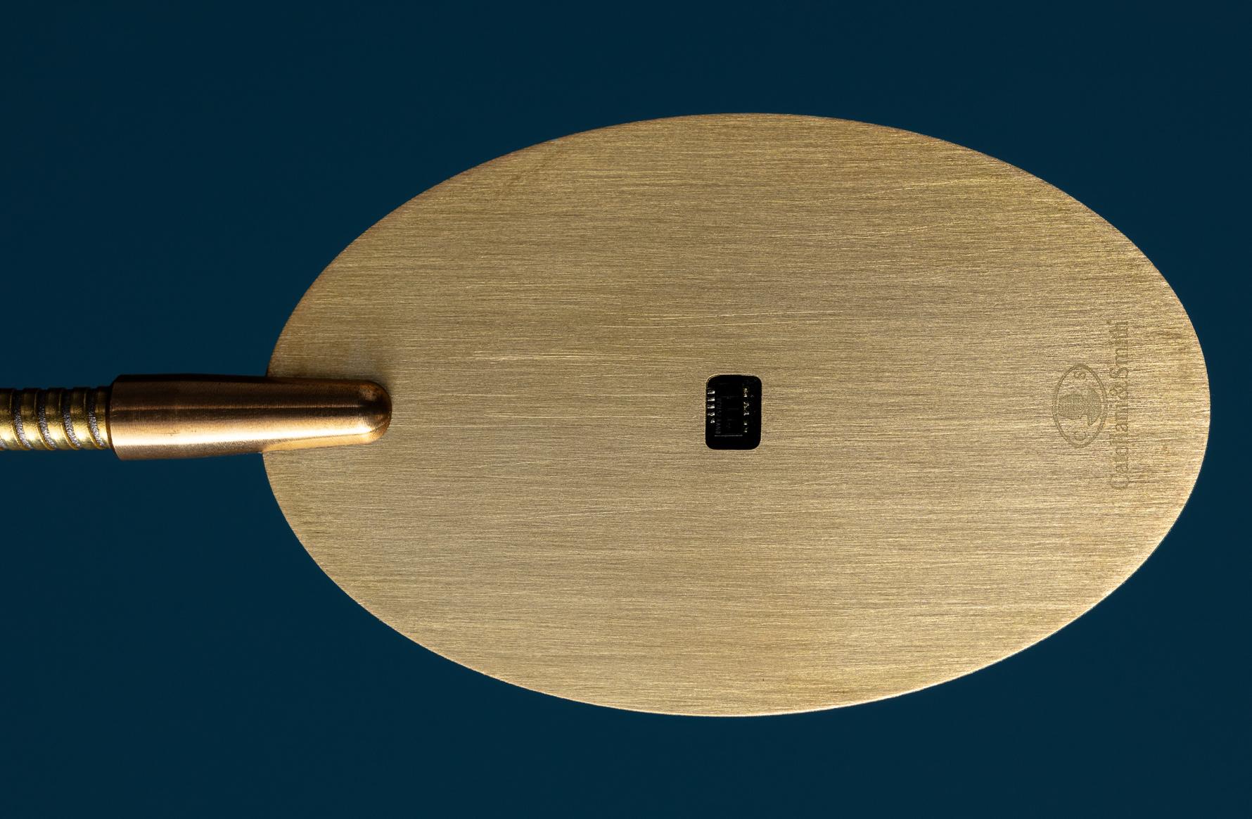 LED with swing arm brass table lamp | Herem T by Catellani & Smith