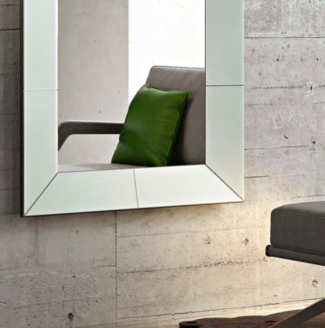 Wall-mounted framed mirror | Iceberg by Riflessi