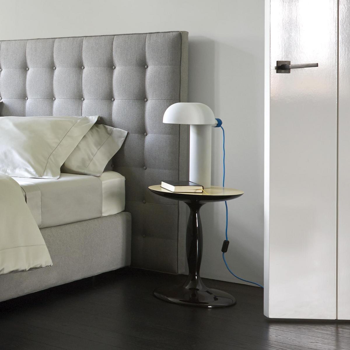 Upholstered fabric double bed with tufted headboard | Nador by Ligne Roset