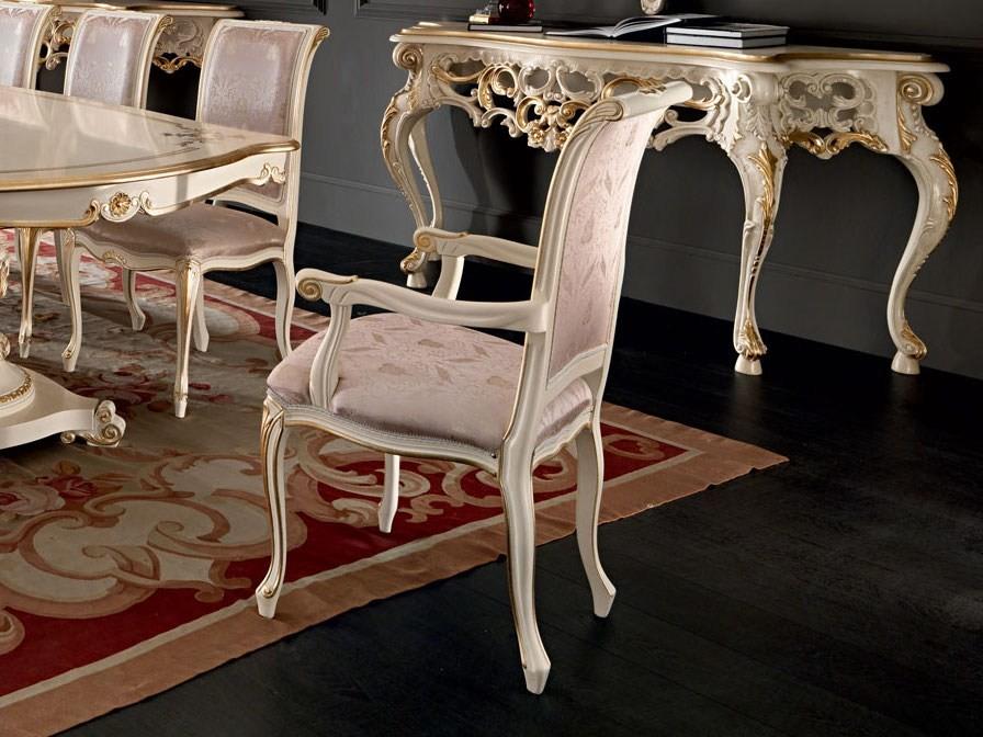 Upholstered chair with armrests | 11515 by Modenese Gastone