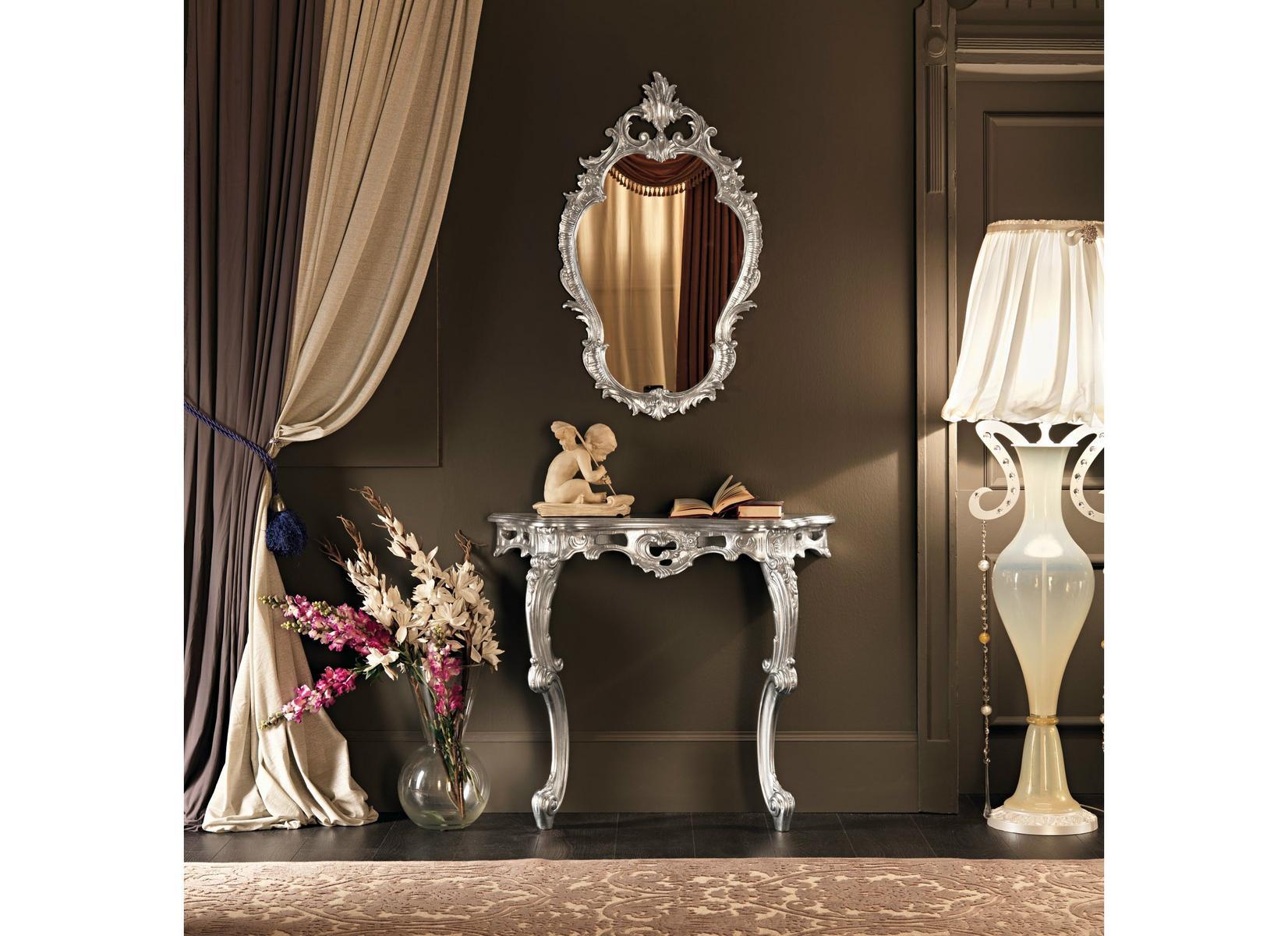 Silver leaf console table | 11609 by Modenese Gastone