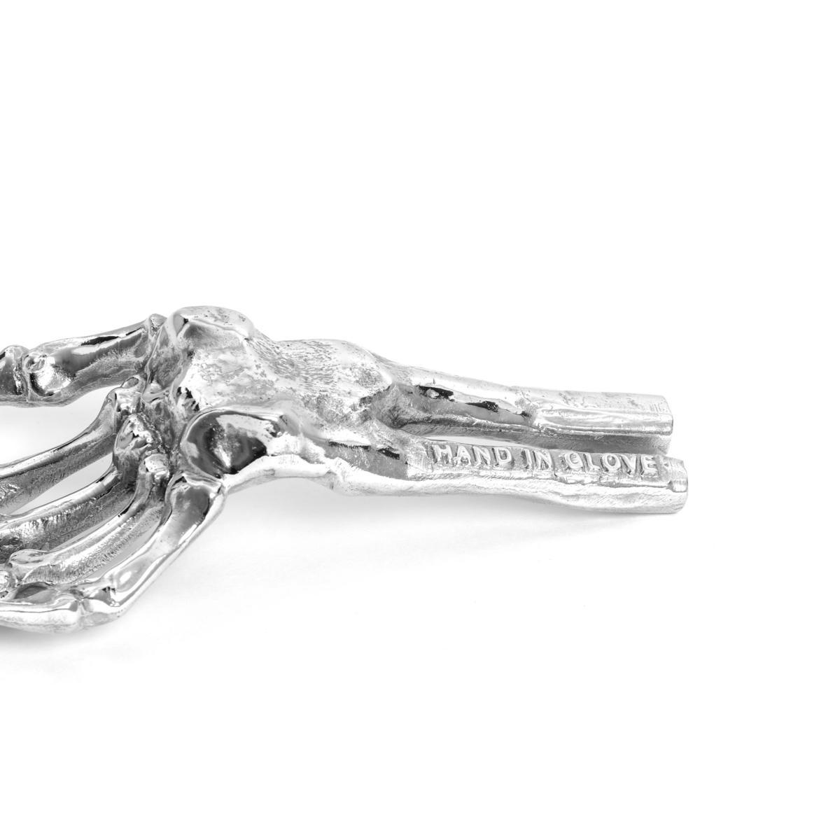 Aluminium decorative object | Skeleton Hand by Seletti