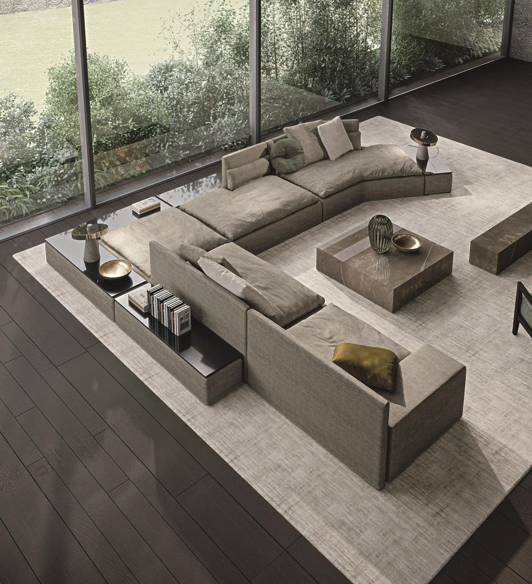 Low porcelain stoneware coffee table for living room | Miller by Frigerio