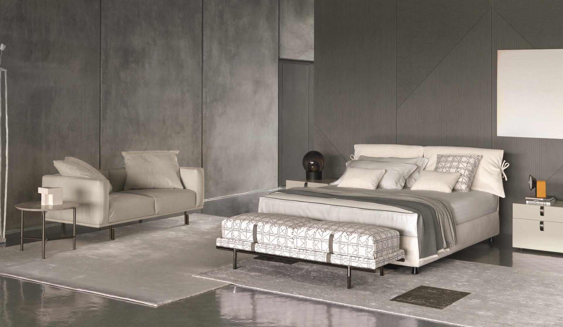 Double bed with removable cover | Nathalie by Flou