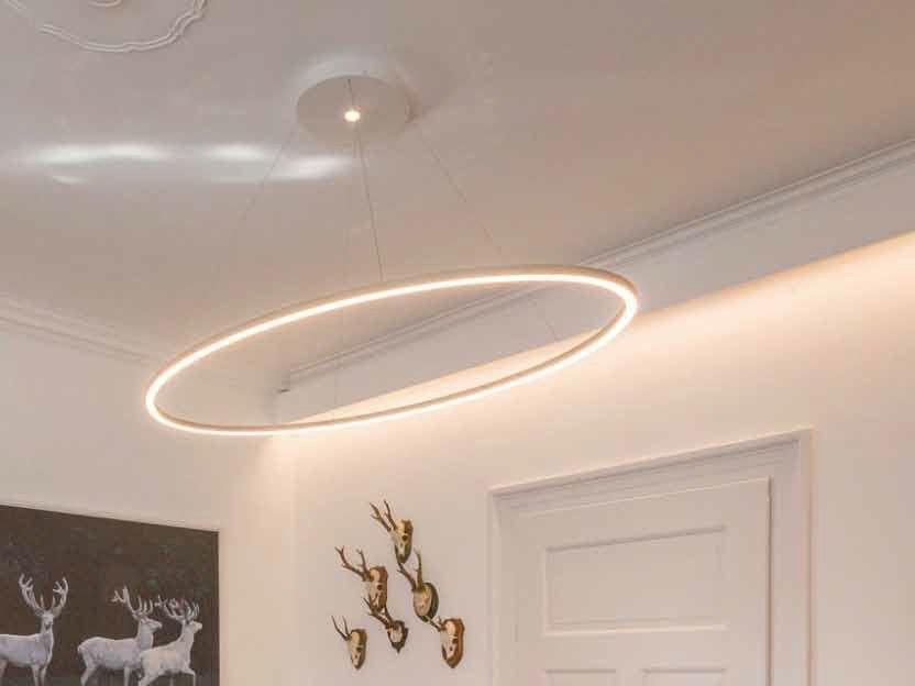 LED aluminium pendant lamp | Slim Ellipse by Sattler