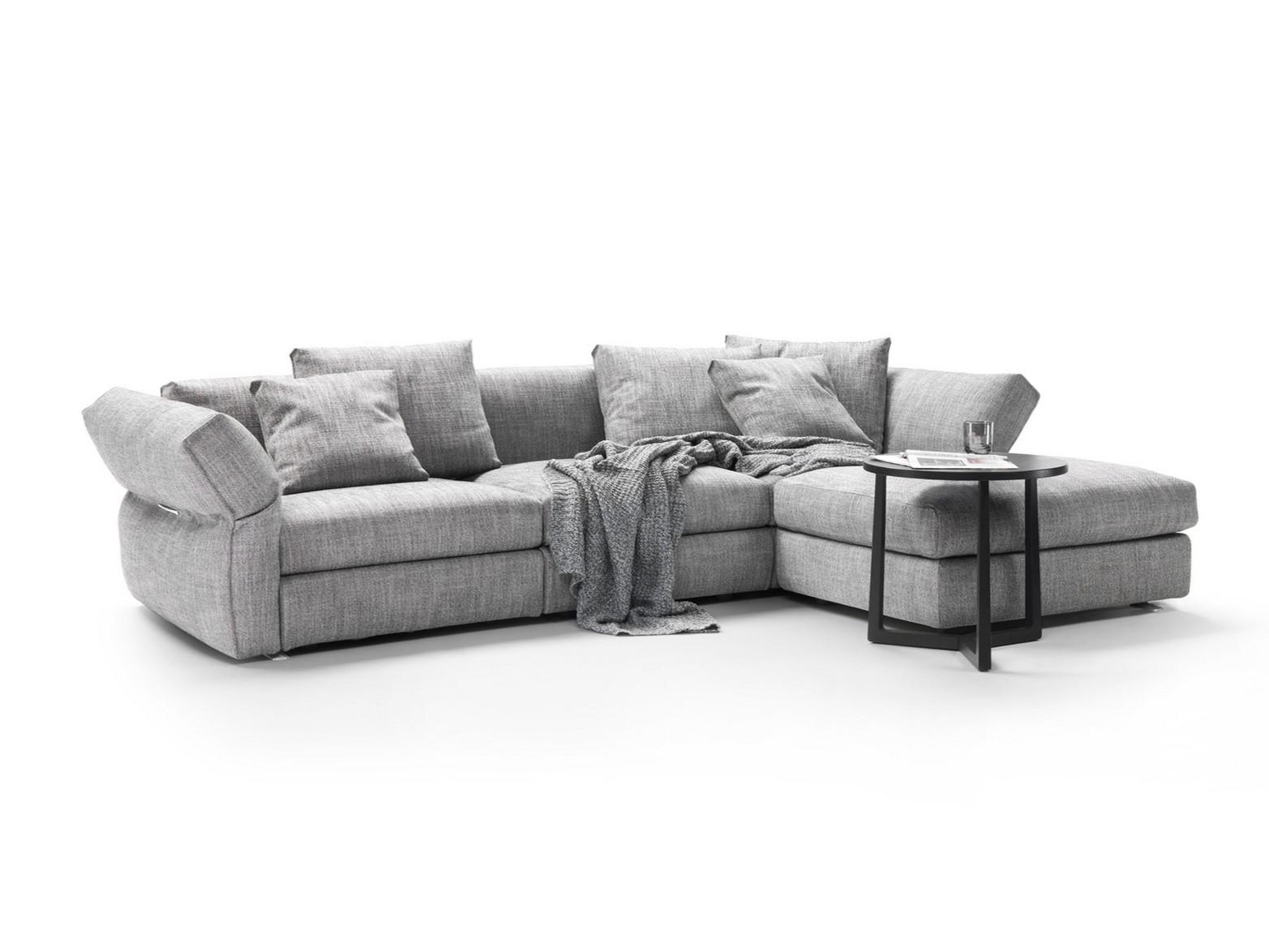 Sectional fabric sofa with chaise longue | Newbridge by Flexform