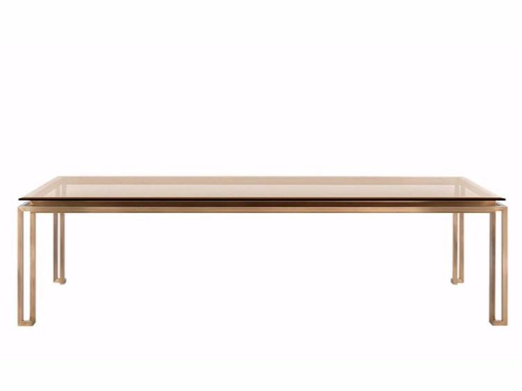 Rectangular brass dining table | Trafalgar by Gianfranco Ferre Home
