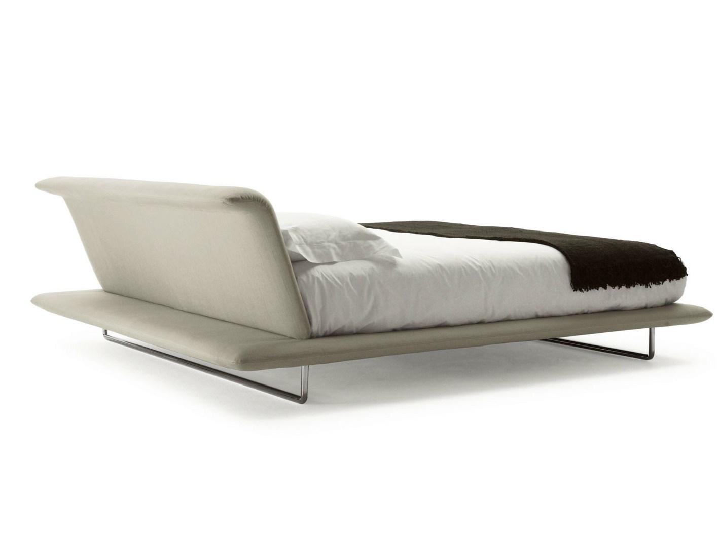 Fabric double bed with upholstered headboard | Siena by B&B Italia