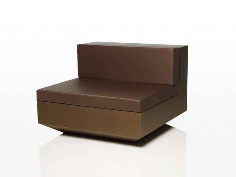 Design modular polyethylene garden sofa | Vela L 100 by Vondom