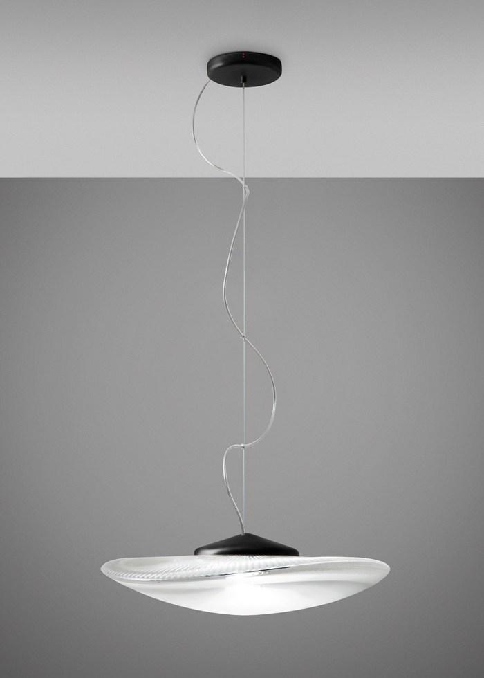 LED blown glass pendant lamp | Loop by Fabbian