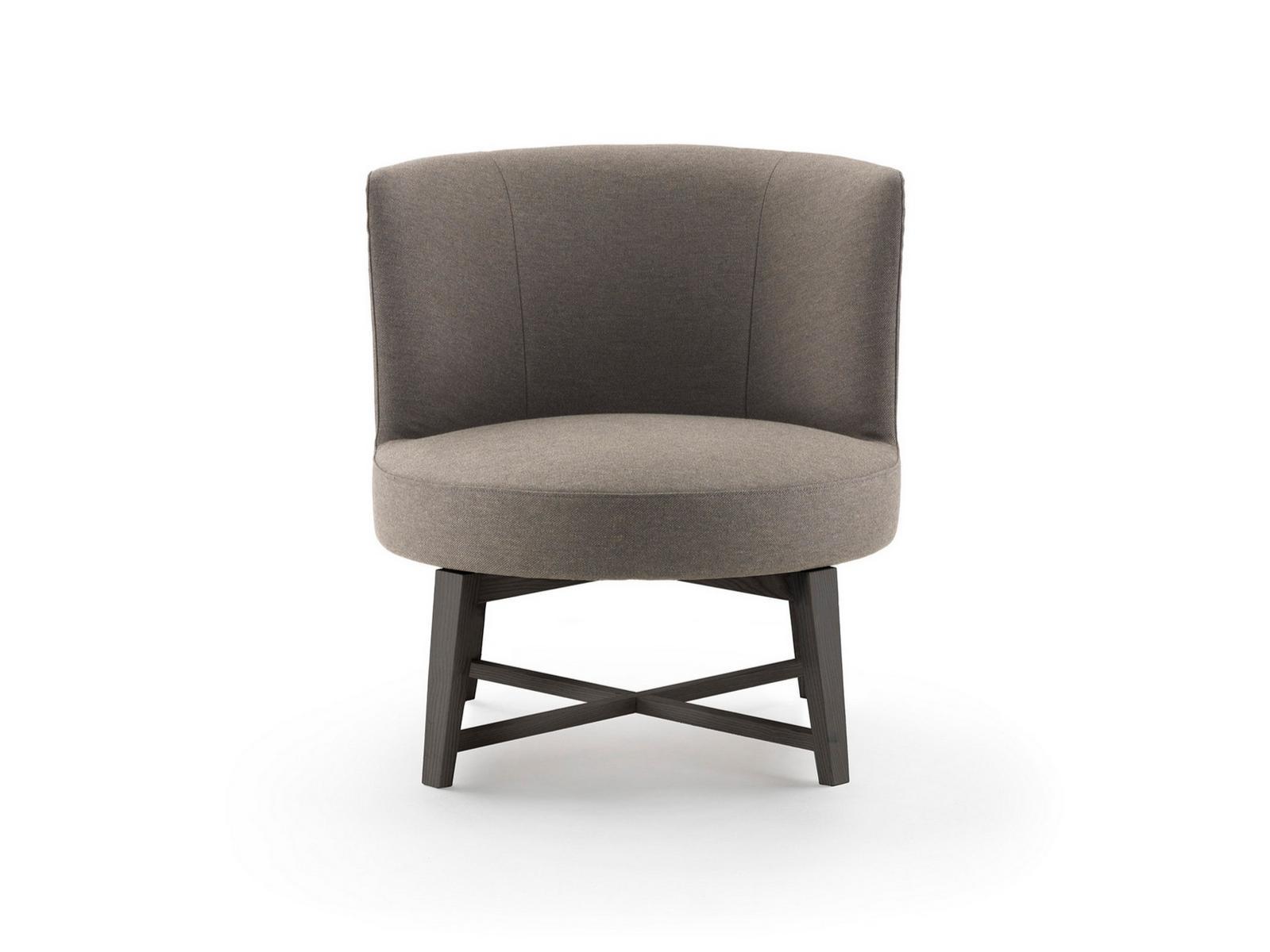 Fabric easy chair with removable cover with armrests | Hera by Flexform