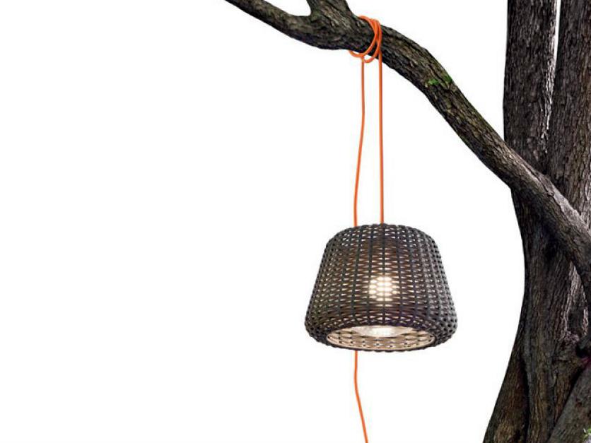 Rattan outdoor pendant lamp | Ralph by Panzeri