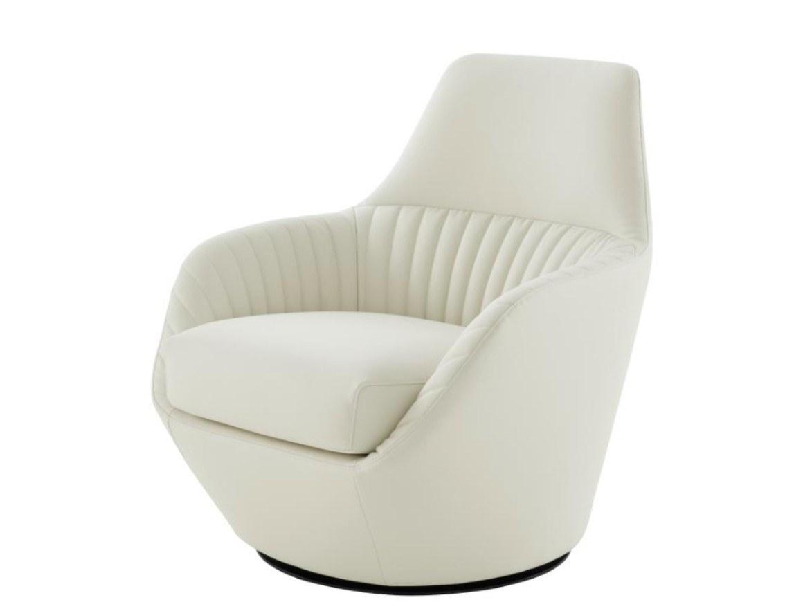 Swivel upholstered fabric armchair with armrests | Amédée by Ligne Roset