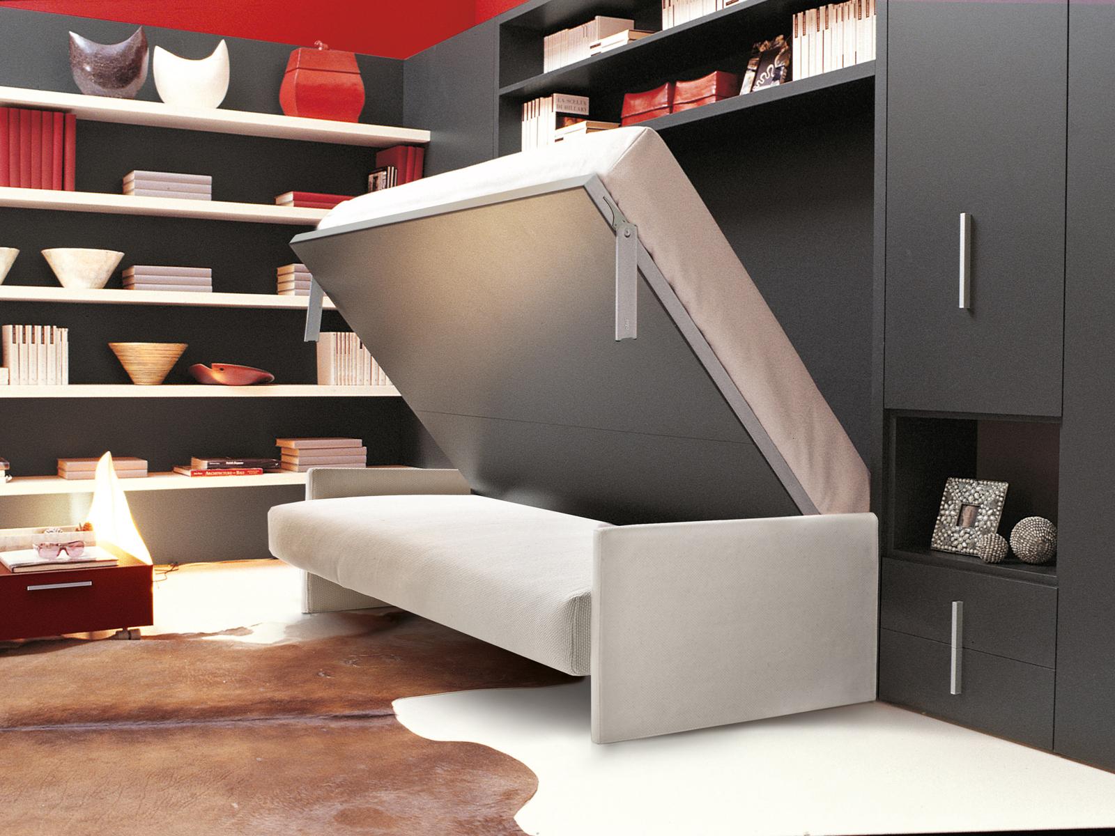 Storage wall with fold-away bed | Circe Sofa by CLEI
