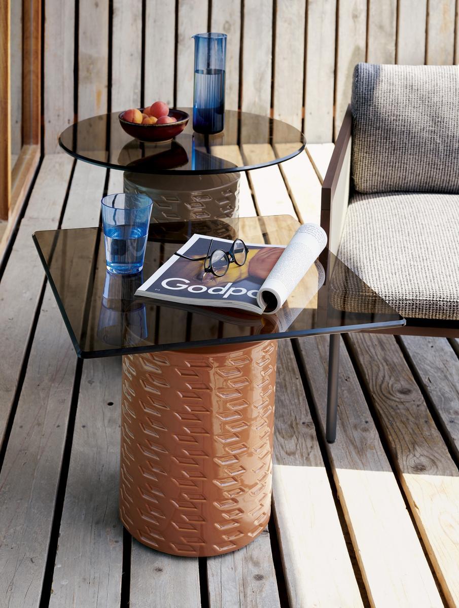 Square garden side table | Hishi by Potocco