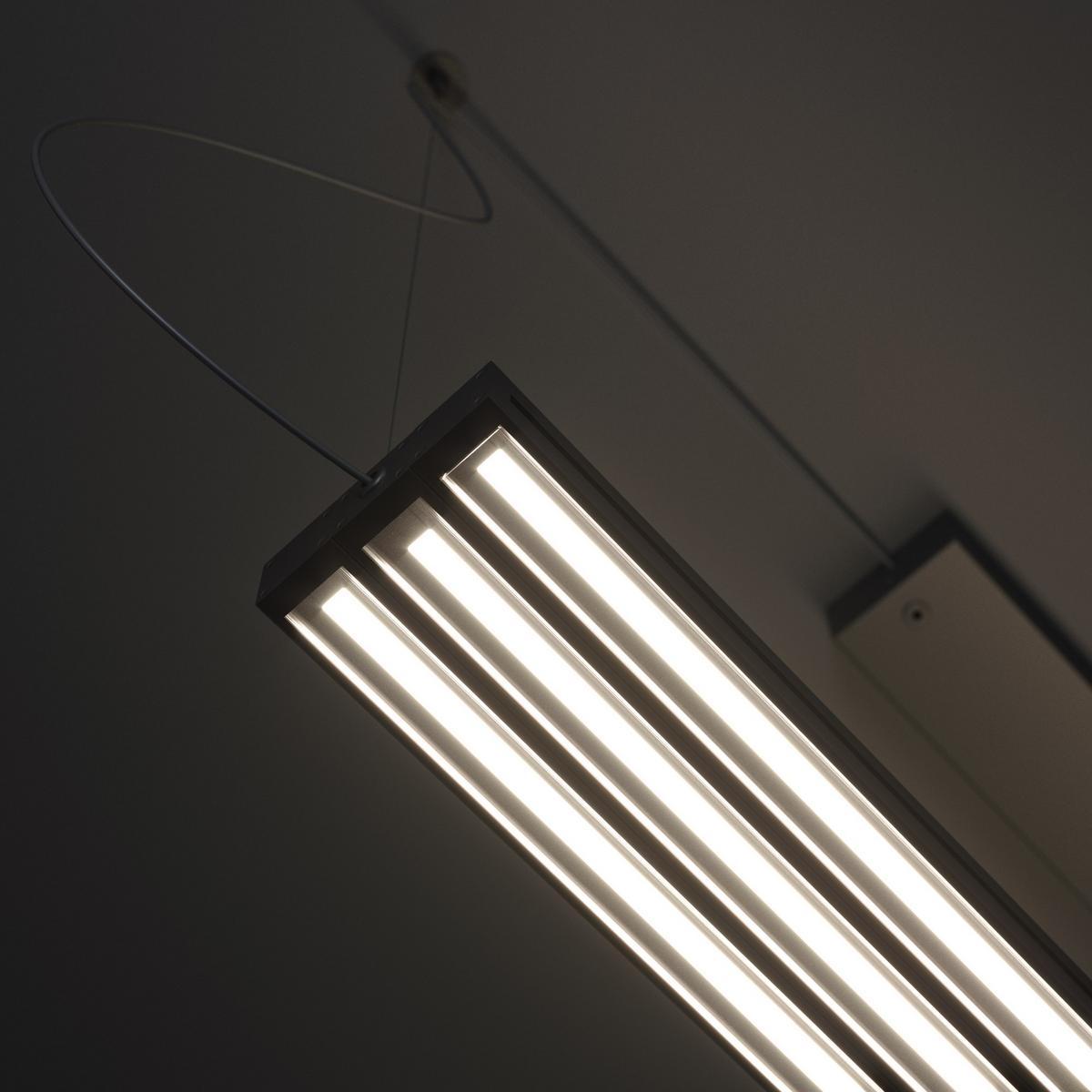 LED Anodized aluminium pendant lamp | Light Glide by Fabbian