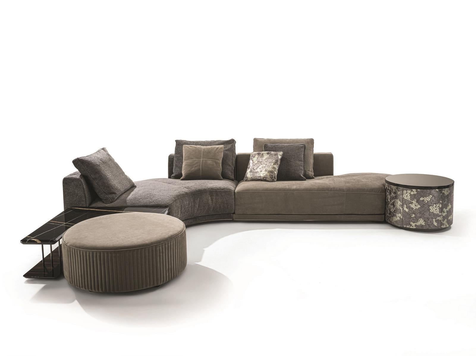 Corner velvet sofa | Atar by Longhi
