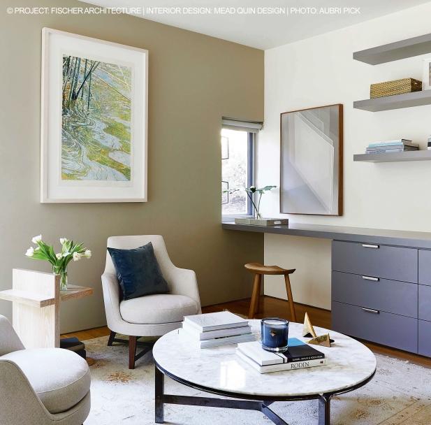 Round coffee table for living room | Clarke by Flexform