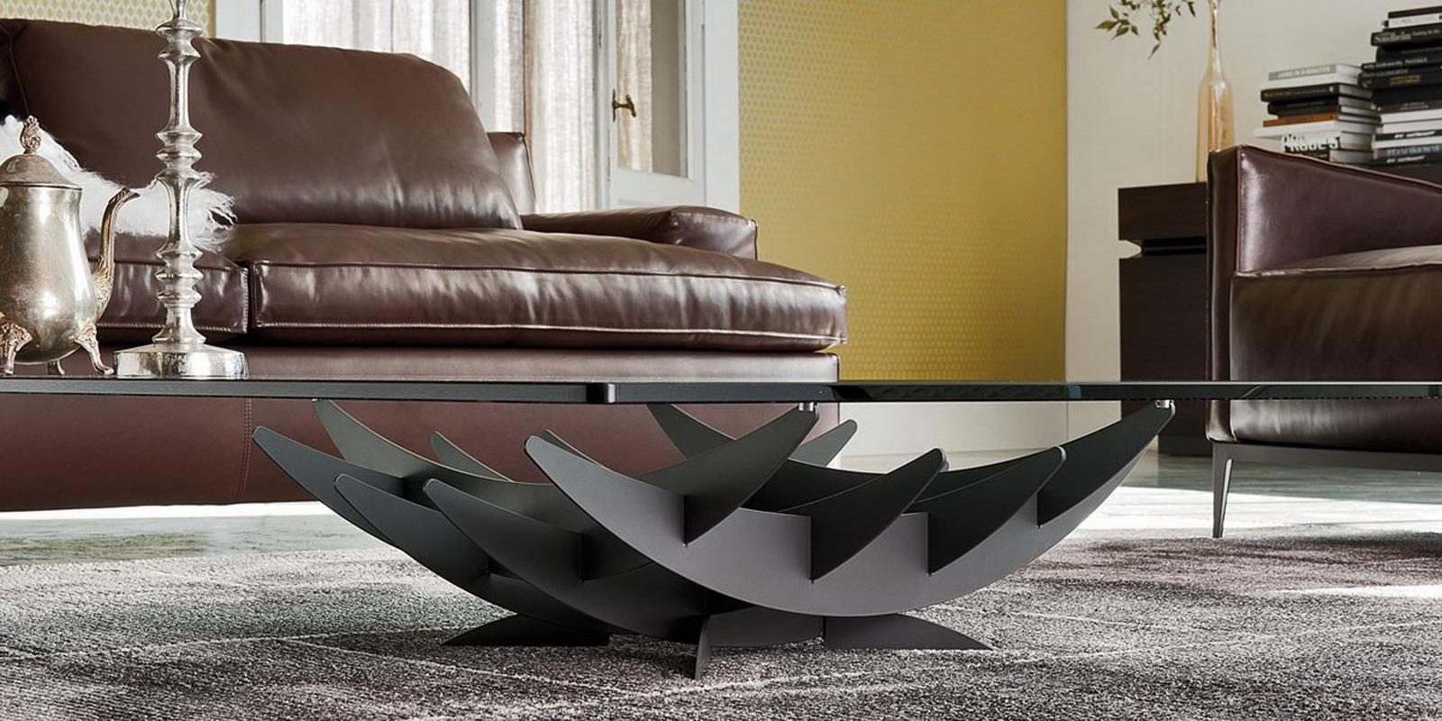 Square glass coffee table | Atlas by Cattelan Italia