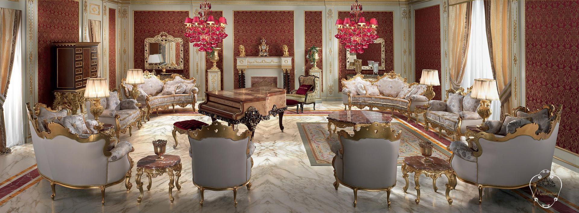 Wooden highboard with drawers | 14611 by Modenese Gastone