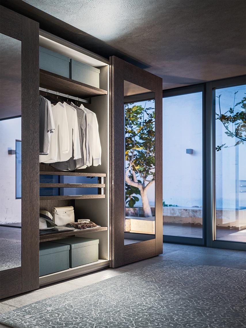 Modular lacquered wardrobe with coplanar doors | Quadra by ALF Dafre